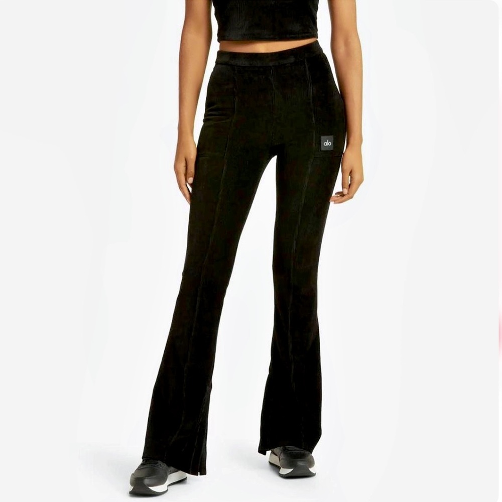 ALO Micro Corduroy Winter Break High Waist Flare Pants | XS - Picture 8 of 11